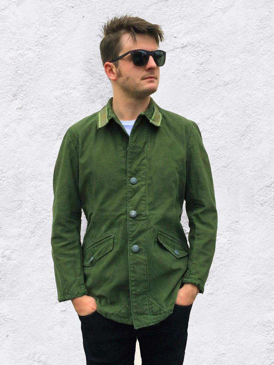 Rare Vintage Swedish M59 60s/70s Olive Green Army Chore Rare Vintage Swedish M59 60s/70s Olive Green Army Chore