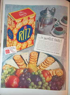 1946 RITZ Crackers vintage magazine Print Ad ORIGINAL (Unframed)