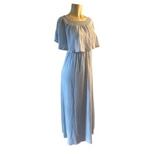 Women XXS Show Me Your Mumu Hacienda Maxi Dress Bridesmaid Blue Slit Gown