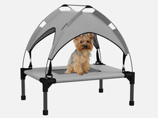 PawHut Raised Cooling Dog Bed Canopy Elevated Pet Cot Mesh S/M Dogs *with Defect