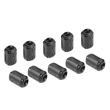 10pcs 13mm Ferrite Cores Ring Clip-On RFI EMI Noise Suppression Cable Clip Black