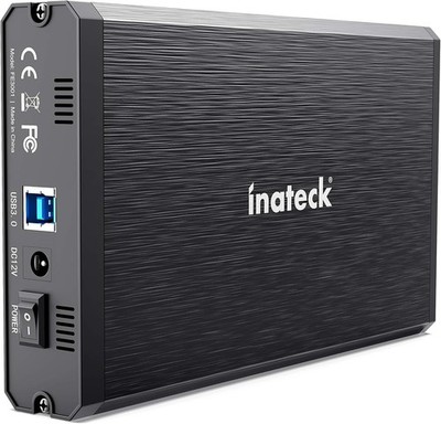 Festplattengehäuse 3,5 Zoll SATA III Aluminium für HDD SSD mit Netzteil