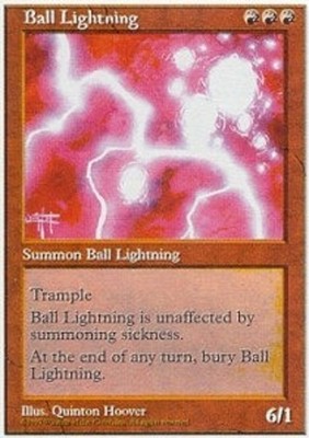 1x Ball Lightning Light Play, English 5th Edition MTG Magic
