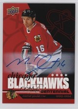 2025 Upper Deck Chicago Blackhawks Centennial Red Hot Michel Goulet Auto HOF 6kv