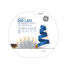 GE StayBright 200-Count Warm White LED MicroBright String Lights with White Wire