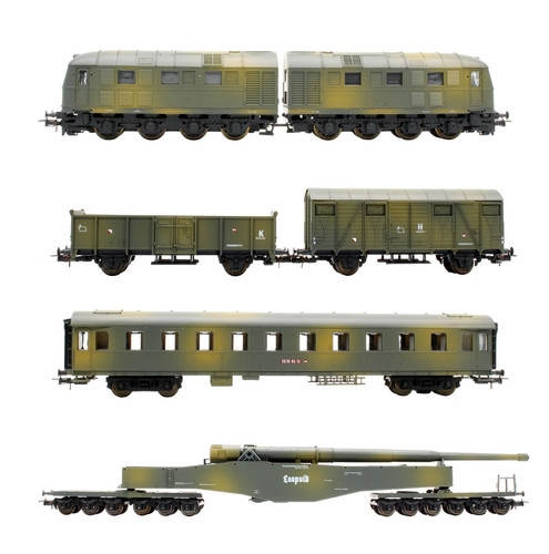 Gebrauchte Lima 149705 WW2 Militär Zugpackung inkl. "Leopold" Artilleriegeschütz | Condition: Used