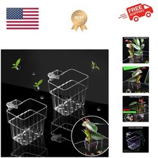 2 PCS Aquarium Plant Holder Top Hanging Fish Tank Plant Pot Aquarium Planter ...