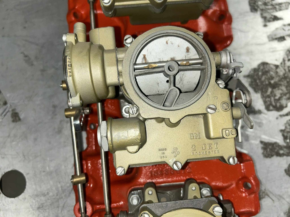 58 59 60 61 Chevrolet 348 409 Tri Power Intake With Rochester Carbs ...