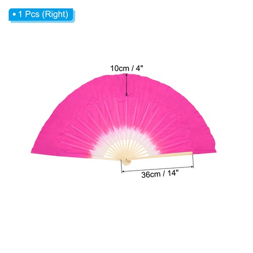 Bauch rechte Hand Seide Fächer Schleier 14 Zoll, 1 Pack Bauchtanz, Rose Rot - Bild 2 von 6