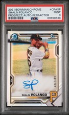 2021 Bowman Chrome Shalin Polanco Prospect 1st Auto Refractor /499 - PSA 9
