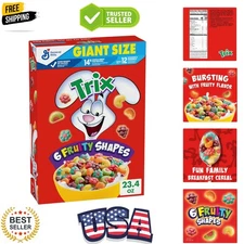 Breakfast Cereal, 6 Fruity Shapes, Made with Whole Grain, Giant Size, 23.4 oz