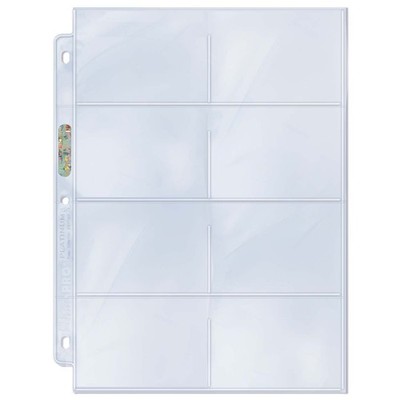 Ultra Pro - 8-Pocket Platinum Page - with 3-1/2'' X 2-3/4'' Pockets (100)