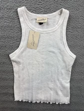 Universal Thread Tank Womens XS White Variegated Ribbed Tank Top