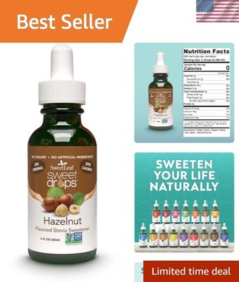 SweetLeaf Sweet Drops - Liquid Stevia Hazelnut Flavor, Gluten Free, 2 Fl Oz