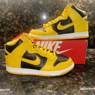 Nike Dunk Hi SP Black Yellow 2020 Goldenrod Iowa  Be True SB Wu-Tang Size 10.5