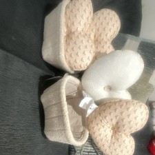 Women  s Faux Fur Slip-On Bootie Slippers, Beige/White, Flat Round Toe