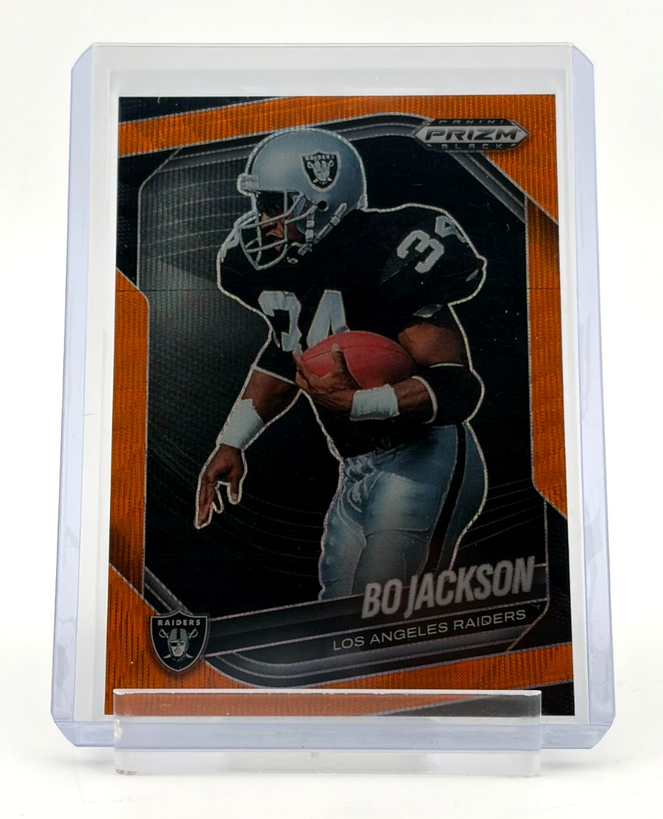 2025 Panini Prizm Black SP Bo Jackson Orange Wave Las Vegas Raiders 07/60