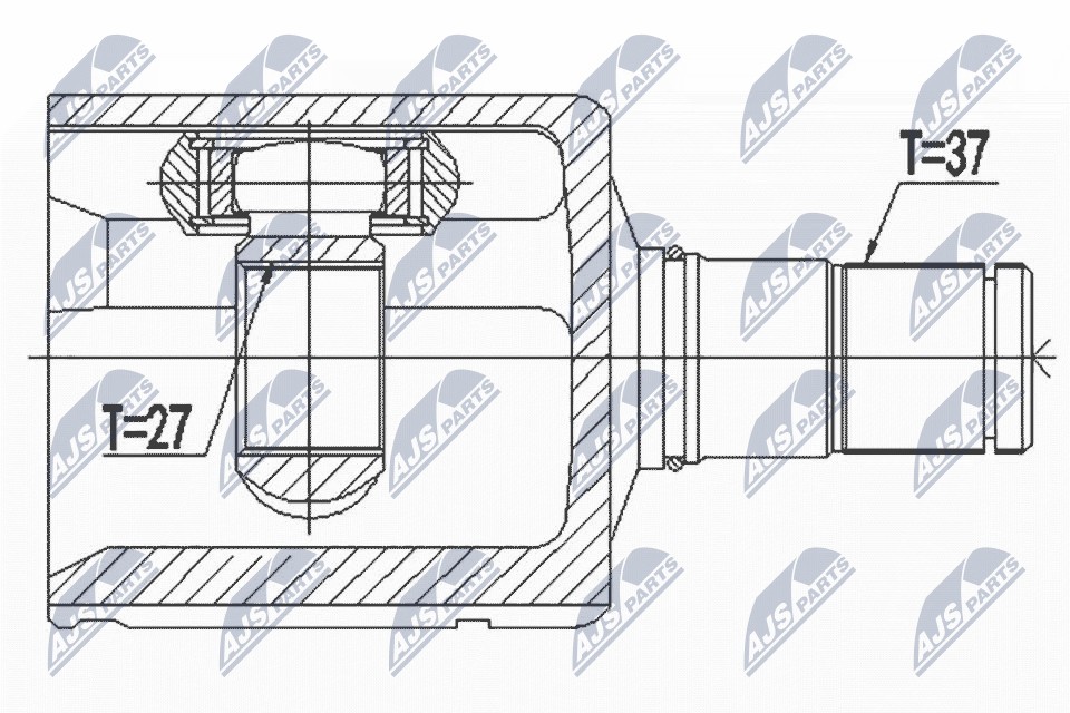 Fits NTY NPW-WW-128 INNER CV JOINT