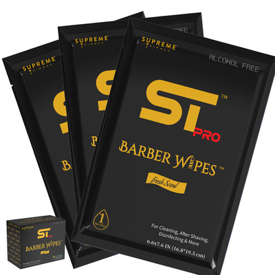 Supreme Trimmer 3-in-1 Aftershave Wipes | Face & Body | 200 Wipes Fresh Scent