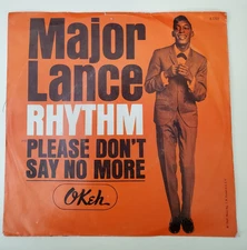 Major Lance RHYTHM / PLEASE DON'T SAY NO MORE (SOUL 45/PS) #7203 PLAYS VG++