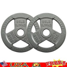 Olympic Cast Iron Weight Plates 2 Inch Hole Rust Resistant Strength Training New