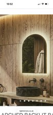 Illuminated Arched Backlit Mirror 400x600mm Wall Mounted