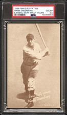 1939 - 1946 Salutation Hank Greenberg Exhibits - Very Truly Yours PSA 2.5