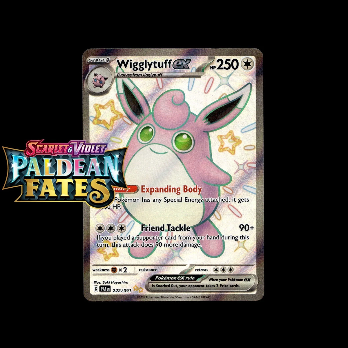 Wigglytuff Ex 222/091 SV: Paldean Fates for sale | eBay