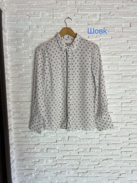 Women Jigsaw Shirt Beige Silk 40 / L / 48