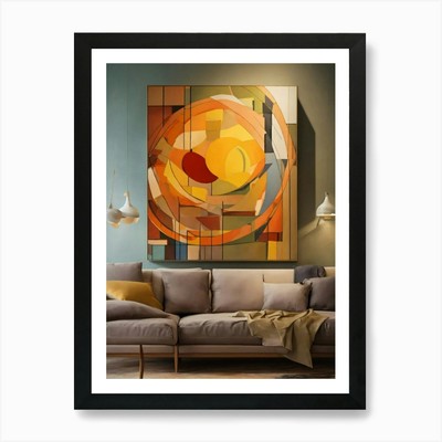 Abstraktes Gemälde 2 Kunstdruck gerahmt Wandbild Poster Leinwanddruck Bild
