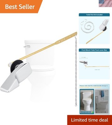 Universal Metal Toilet Handle with Flapper Chain for American Standard & More