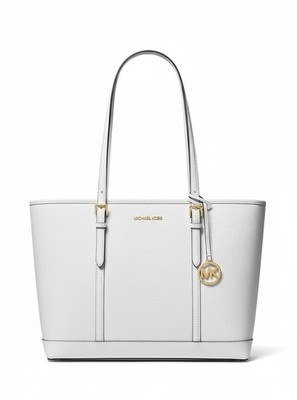 Michael Kors Handtasche Tote bags Damen Jet Set Travel Large Optic White 35F0GTV