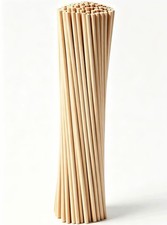 100PCS 1/8 x 6 Inch Dowel Rods Wood Sticks Wooden Dowel Rods - Unfinished Natura