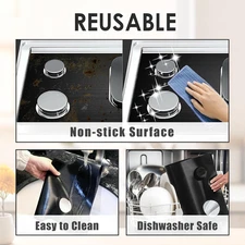 Stove Top Covers for Gas Burners,2 Pack Stove Guard Stove Covers,Non-Stick St...
