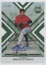 2016 Elite Extra Edition Status Emerald Die-Cut 15/25 Braulio Ortiz Auto 0c2