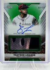 Thayron Liranzo 2025 Topps Pro Debut - Jumbo Mem Auto Green /99 Card# PDJAR-TLI
