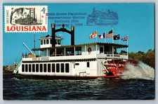 #1197 Louisiana Statehood Maxi Card w/steamboat cancel!