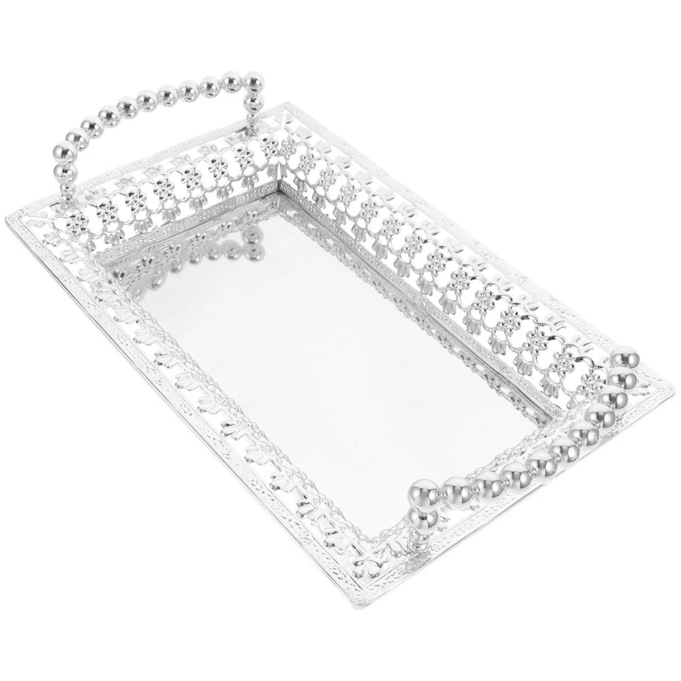 Serviertablett Mit Griff Henkel Kleine Servierschale Obst-Display-Tablett - Bild 4 von 4