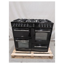 Belling Farmhouse 100cm Dual Fuel Range Cooker 7 Burners Black 100DF Grade C