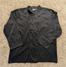 Chef Works Mens Montpellier Black Chef Coat- XL