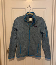 Patagonia Women  s Better Sweater Fleece Jacket Gray Blue Trim Size S. Excellent