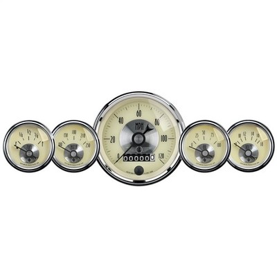 AutoMeter Gauge Kit 5 Pc 3-3/8in. & 2-1/16in. Elec Speedo W/Wheel Odo Prestige