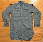 Vintage WWII Navy Denim Chambray Work Shirt Military 1940s US