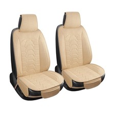 Linen Front Car Seat Covers Cloth Fabric Automotive Seat Protectors