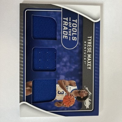 2022-23 PANINI TYRESE MAXEY TRIPLE GAME USED JERSEY NBA CARD WORN PATCH ROOKIE