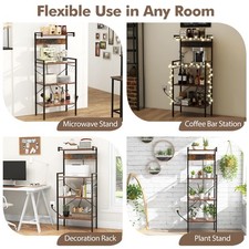 Microwave Stand 4 Tier Baker's Rack Power Outlet Kitchen Cart