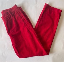 Authentic Dolce & Gabbana D&G Red Cotton Pants IT48 Italian Luxury Designer Slim