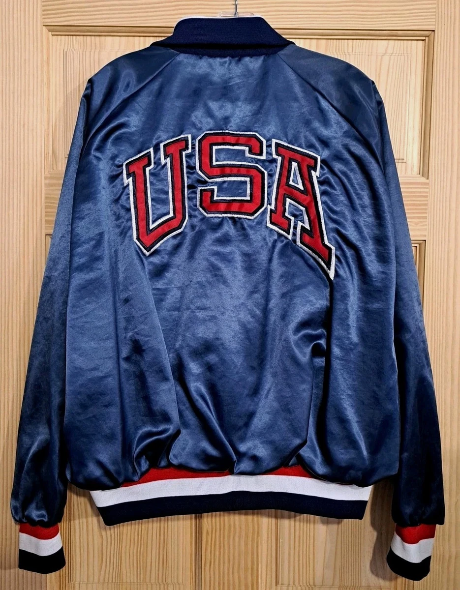 Veste Vintage Starter - Équipe USA Hockey Olympique - Taille S - Couleurs Vives