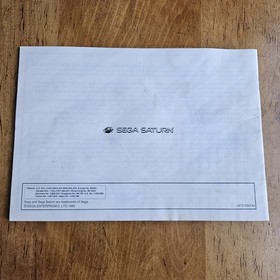 Sega Saturn Console System Instruction Manual Booklet 1995 USA Model 1 MK-80000