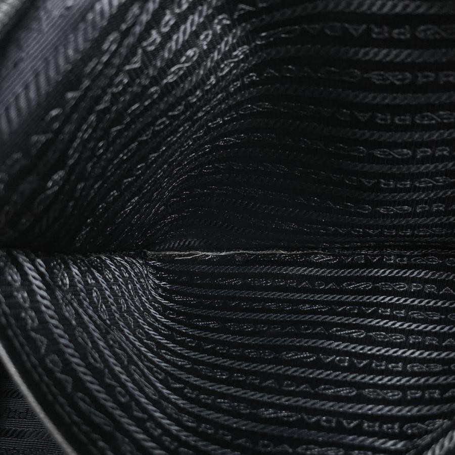 PRADA Plate Tote Bag Shoulder Bag Nylon Black 34cm #BS1892 thumbnail 6